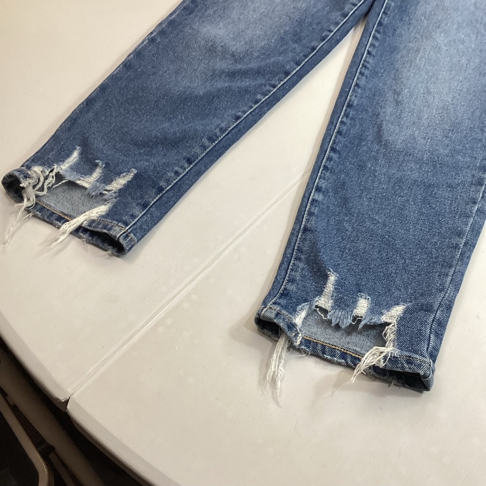 Calvin Klein High Rise Straight Button Fly Jeans - Picture 6 of 9